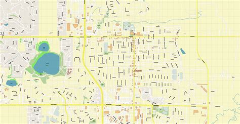Denver Boulder Colorado Us Pdf Vector Map Accurate High Detailed City