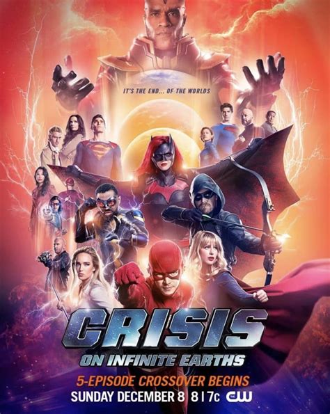 Crisis On Infinite Earths Poster Features The Ultimate Dc Superhero Team Up