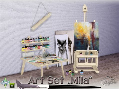 Sims 4 Ccs The Best Mila Art Hobby Set By Buffsumm