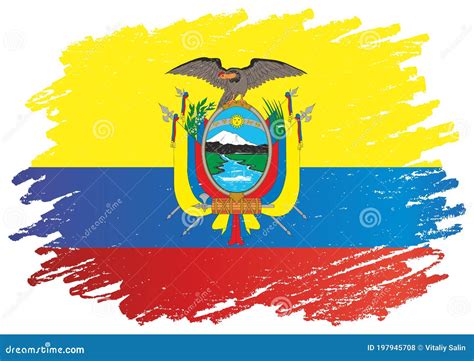 Flag Of Ecuador Republic Of Ecuador Vector Illustration Stock Vector
