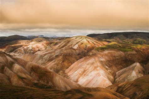 Landmannalaugar Colorful Rainbow Mountains Stock Image Image Of