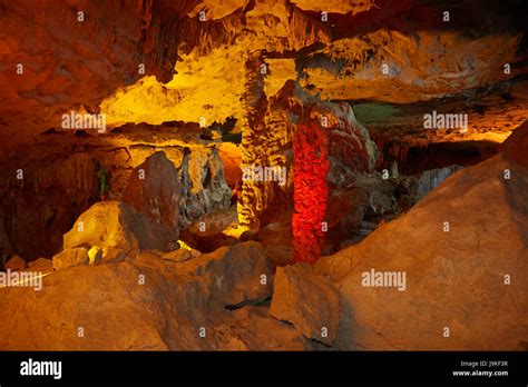 Limestone Formations Surprise Cave Hang Sung Sot Cave Ha Long Bay