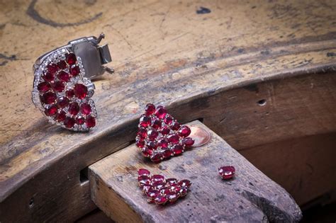 The 72 Burmese Rubies In Van Cleef And Arpels Rubis En Scene High Jewellery Cuff Are Set In Rose