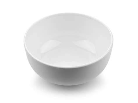 Premium Photo White Ceramic Bowl Isolated On White Wall