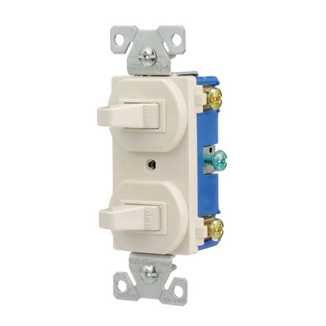 Eaton 15 Amp Single Pole Combination Light Switch Light Almond In The