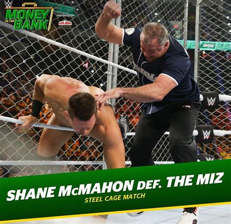 Shane Mcmahon Defeat The Miz In A Steel Cage Match Shane Mcmahon Wwe Ppv Miz