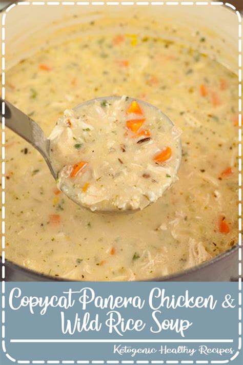 Perfect to keep you nice and warm on a chilly night. Copycat Panera Chicken & Wild Rice Soup - Alice Yummy Recipe