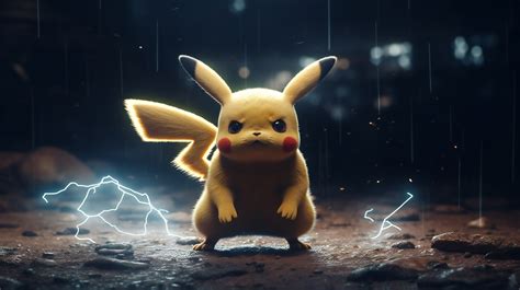 Artstation Pikachu In Action With Lightning Bolts