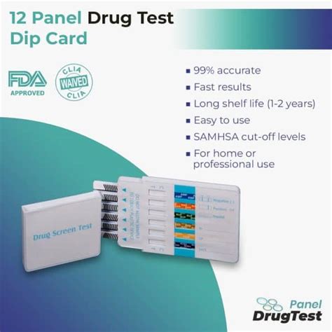 12 Panel Dip Drug Test Fda And Clia Waived Panel Drug Test