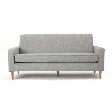 Sawyer Light Grey Tweed Fabric 3 Seater Lawson Sofa With Square Arms