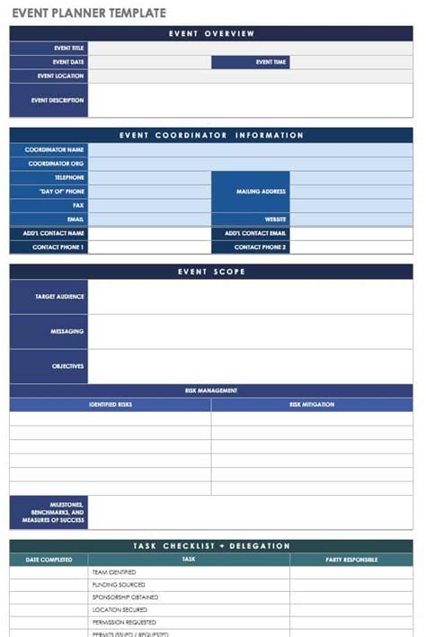 Event Planning Checklist Template Excel Free ~ Excel Templates