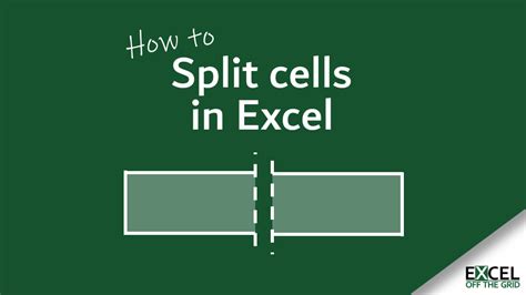 How To Split Cells In Excel Excel Off The Grid