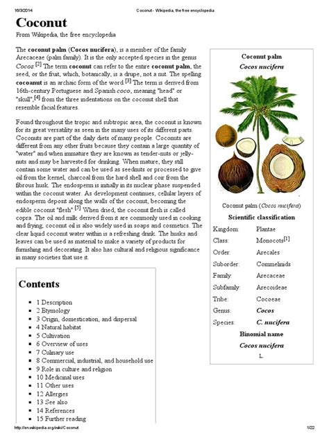 Coconut Wikipedia The Free Encyclopedia Coconut Nature