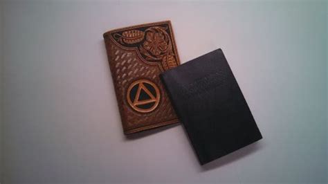 Buy Hand Crafted Leather Pocket Sized Alcoholics Anonymous Book Cover