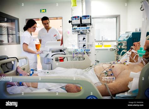 Intensive Care Unit Patient Elderly High Resolution Stock Photography