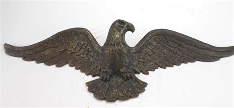 vintage brass metal eagle wall hanging patriotic decor 19 in wing span 4604977427