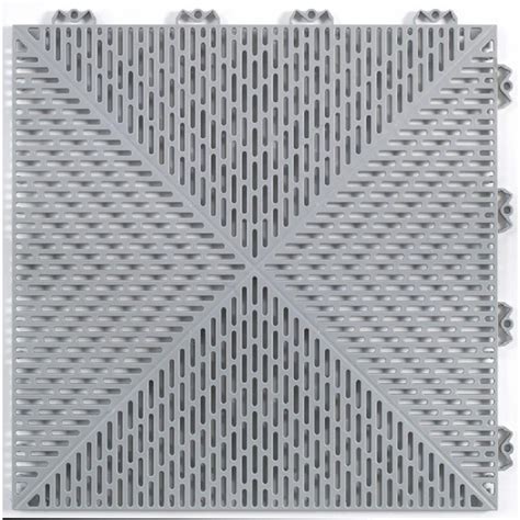 Bergo Unique 149 In X 149 In Gray Polypropylene Garage Floor Tile