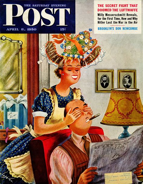 Saturday Evening Post 1950 Easter Bonnet Cover By Constantin Alajalov