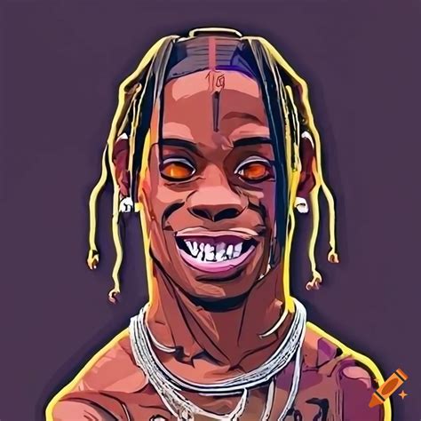 Cartoon Representation Of Travis Scott