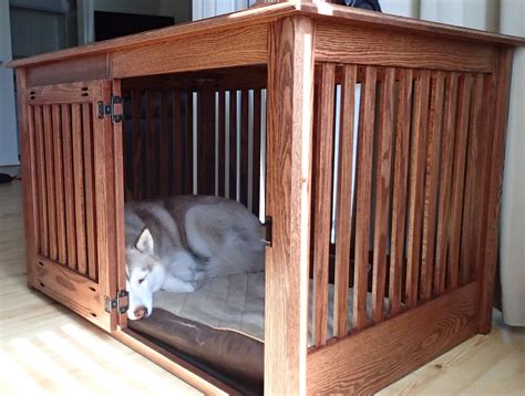 Extra Large Side Entry Wood Dog Crate Furniture By