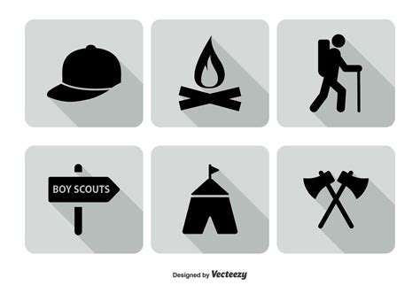 Boy Scout Icon Set Download Free Vector Art Stock Graphics And Images