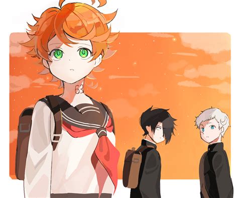 Emma Norman And Ray Yakusoku No Neverland Drawn By Joman Danbooru