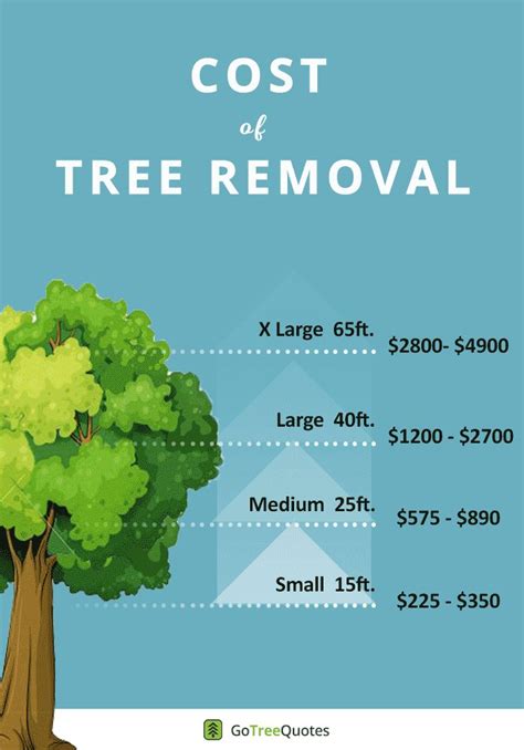 Cost Of Tree Removal Quick Infographic By Go Tree Quotes Tree Removal