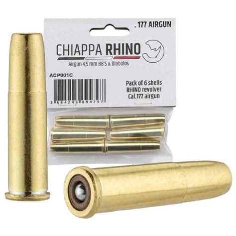 Réplica Balas Revólver Chiappa Rhino Co2 4 5 mm BBS 6 Balas