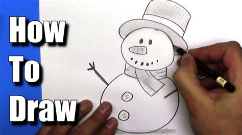 how to draw a easy snowman step by step youtube