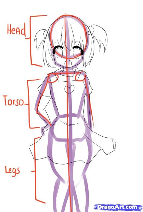 How To Draw Anime Girl Body Step By Step Creative Art