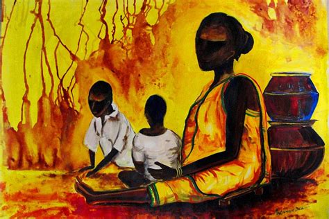 A World Of Inequality Painting By Mrutyunjaya Dash