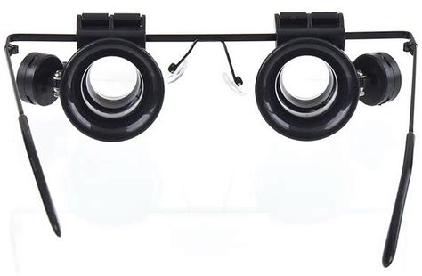 dual lens 20x magnifying eye glasses w led lights 20 power etsy