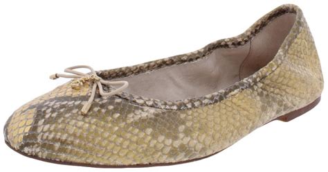 Sam Edelman Felicia Leather Round Toe Ballet Flats In Natural Lyst