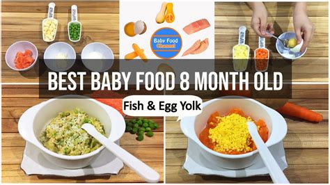 Best Baby Food 8 Month Old Recipes With Fish And Egg Yolk Youtube
