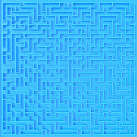 Premium Photo Abstract Blue Maze
