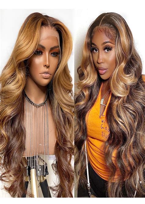 Piano Color 427 Highlight Wig Brazilian Body Wave Wig Lace Front Human