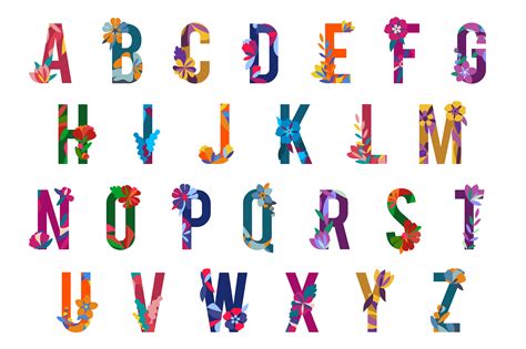 Floral Alphabet Letters Designs