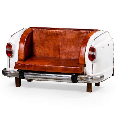 Vintage Upcycled Classic Car Leather Sofa By I Love Retro