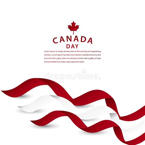 Happy Canada Day Celebration Vector Template Design Illustration Stock