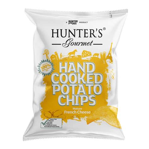 Hunters Gourmet Hand Cooked Potato Chips French Mature Cheese