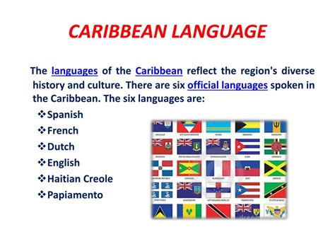 Ppt Languages Of The Caribbean Powerpoint Presentation Free Download