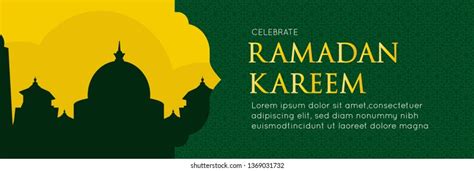 Happy Ramadan Kareem Banner Design Stock Vector Royalty Free