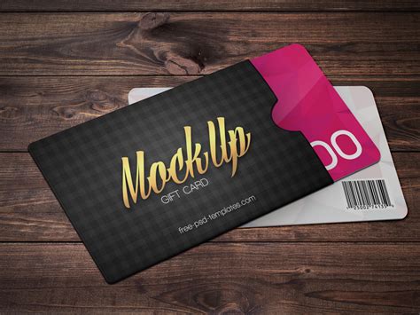 Free for personal and commercial use. Gift Card with Envelope PSD Mockup - Mockup Love