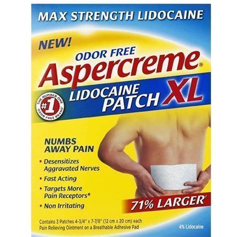 Aspercreme Lidocaine Patches Extra Large Pack Of 3