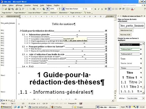 Redacthèse Créer Une Table Des Matières Automatiquement