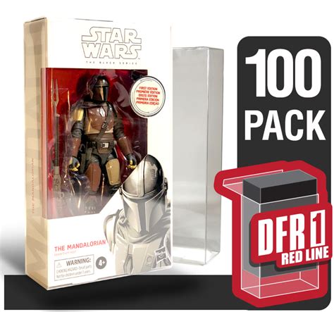 100 Pack Deflector Box Red Line Star Wars Black Series Figureshield