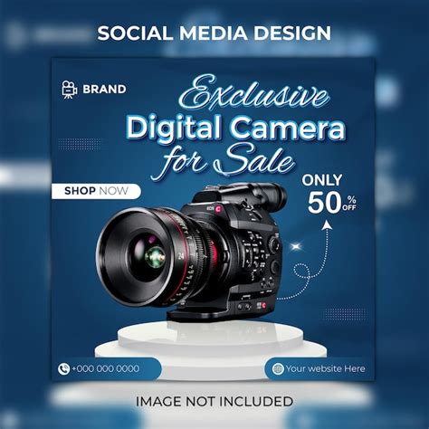 Premium Psd Camera Brand Product Social Media Post Banner