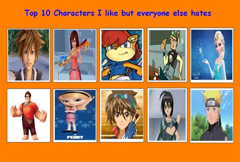 Top 10 Characters I Like But Everyone Hates By Adamry On Deviantart