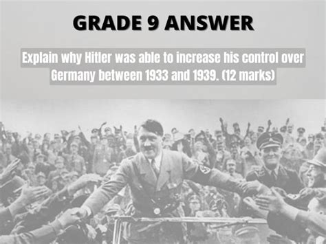 Gcse Nazi Germany Mark Question Grade Answer Teaching Resources