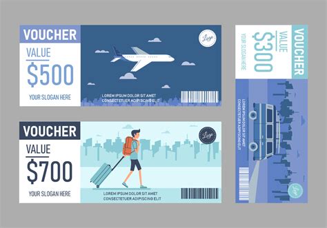 Travel Voucher Vector Art Icons And Graphics For Free Download